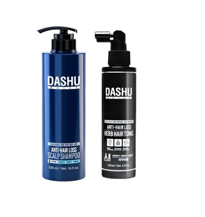 Dashu, DASHU שמפו נגד נשירת שיער לקרקפת 500 מ"ל + טוניק לשיער עשב 150 מ"ל, שמפו נגד נשירת שיער לקרקפת, טוניק נגד נשירת שיער, סט קוסמטי